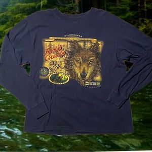 Vintage Wolf National Park Longsleeve T-Shirt